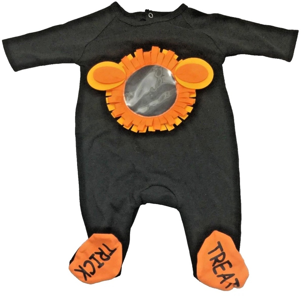 Mud Pie Baby Trick Treat Halloween Lion Black Orange Photo My 1st  0 To 6 Mo